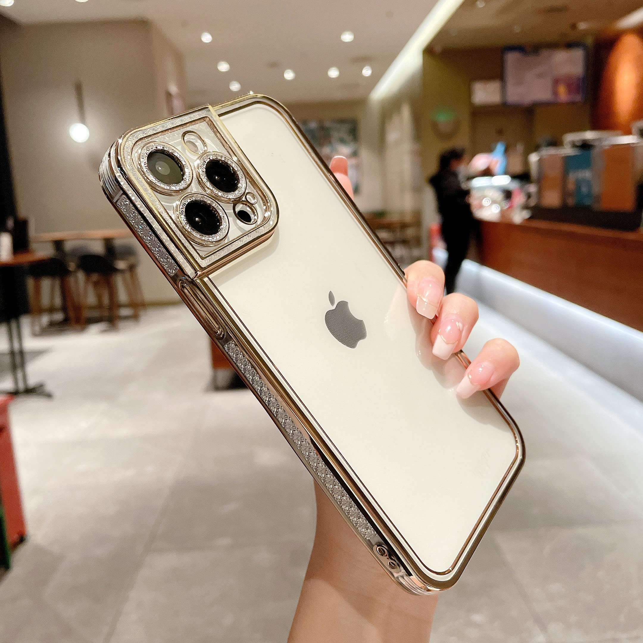 輝き iPhone12pro Amazon.co.jp: iPhone 12 Pro Case, Sparkling Clear Cover